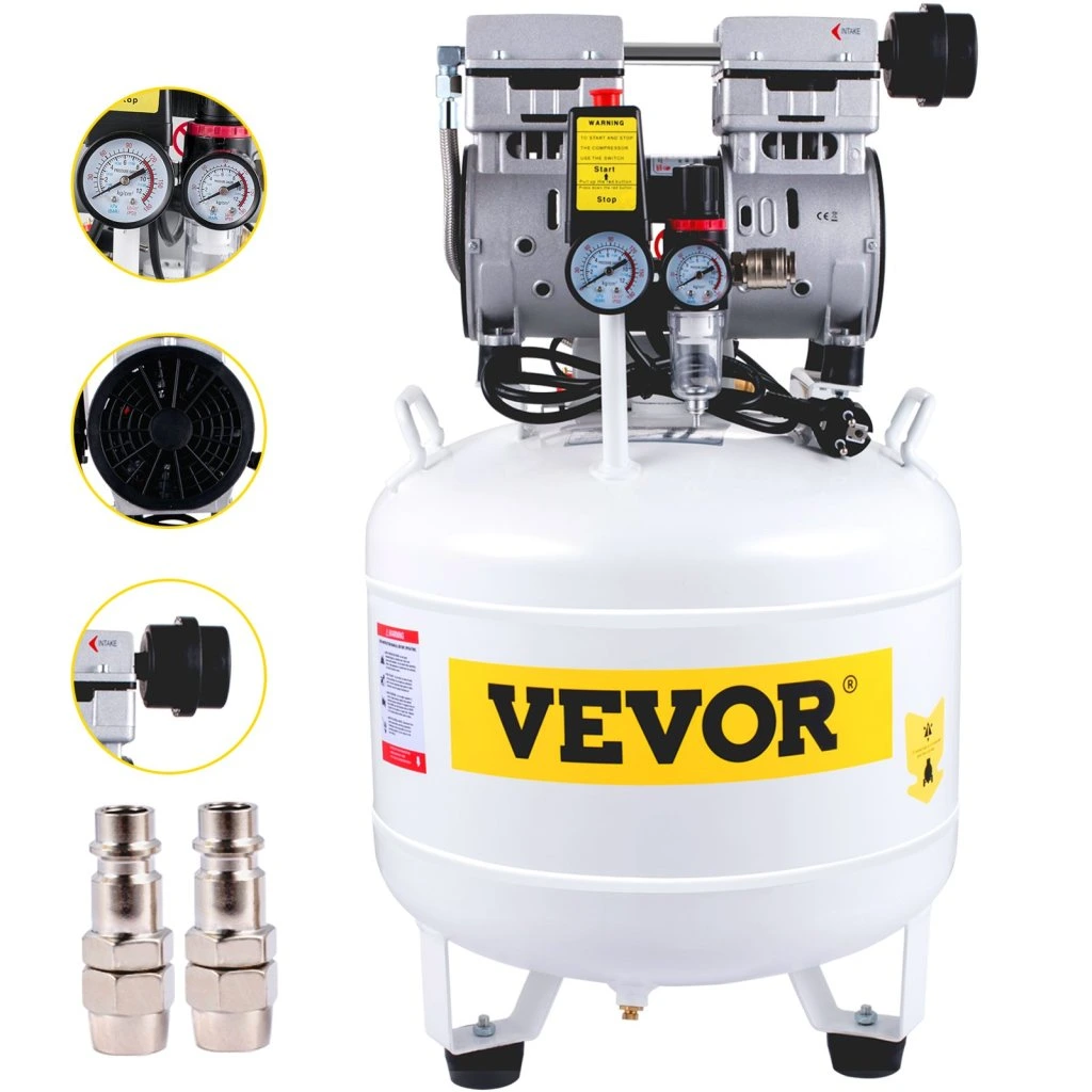 Kompresor bezolejowy ultra cichy 750W 40L