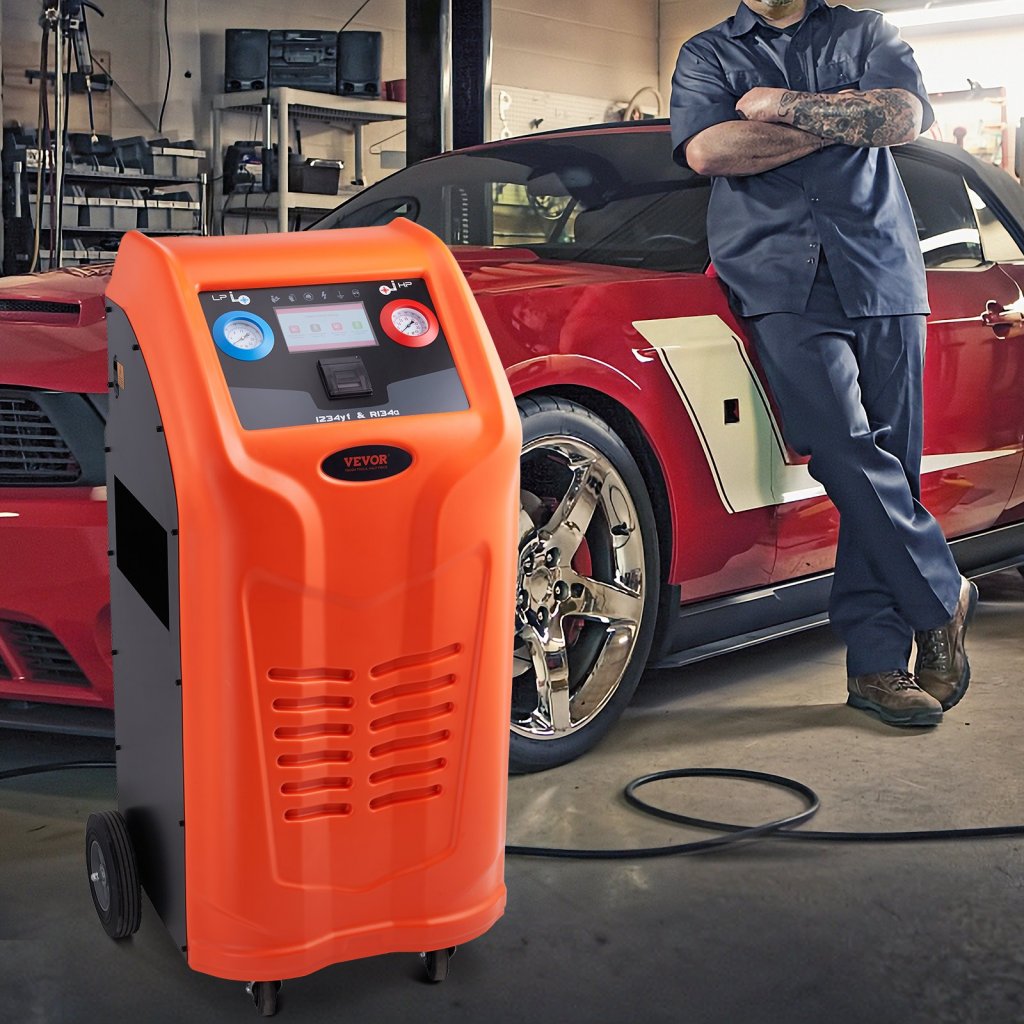 W pełni automatyczna maszyna HVAC do R134A+R1234YF Wbudowany kompresor/skala/filtr/zbiornik