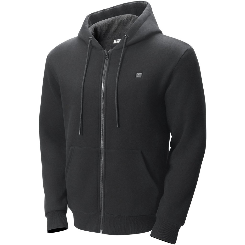 Podgrzewana bluza z kapturem zapinana na suwak, unisex z baterią dla mężczyzn i kobiet XXXL