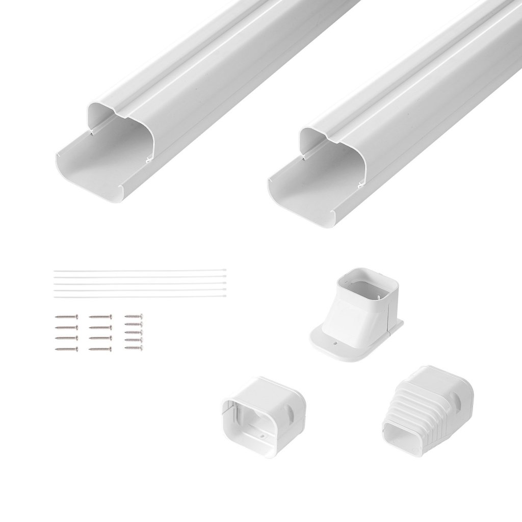 30588_kryt-mini-rozdelovaciho-potrubi-76-2-mm-sirka-2270-mm-delka--dekorativni-pvc-kryt-potrubi-pro-klimatizaci-se-2-rovnymi-kanaly-a-kompletnimi-komponenty--snadna-instalace--natiratelny-pro-tepelna-cerpadla--bily