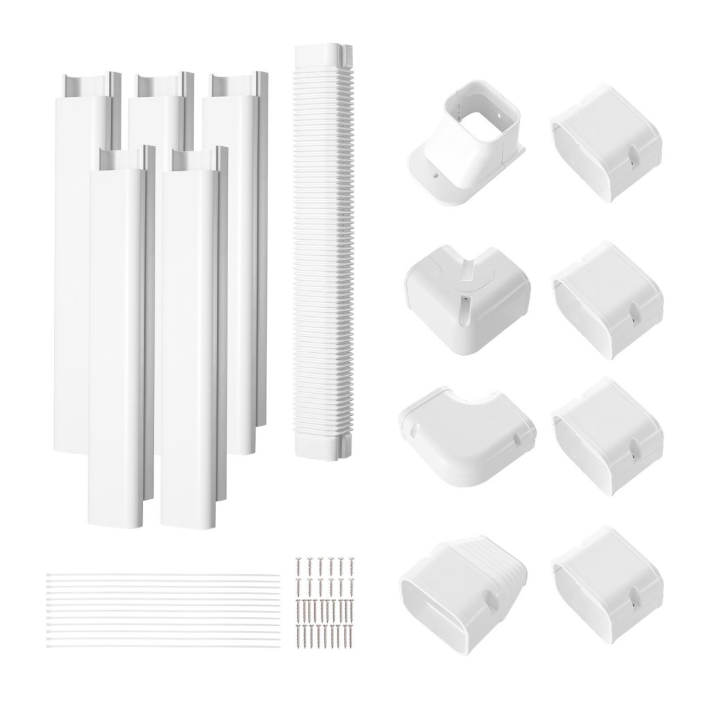 30594-9_kryt-mini-rozdelovaciho-potrubi-76-2-mm-sirka-3110-mm-delka--dekorativni-pvc-kryt-potrubi-pro-klimatizaci-s-5-rovnymi-kanaly-a-kompletnimi-komponenty--snadna-instalace--natiratelny-pro-tepelna-cerpadla--bily