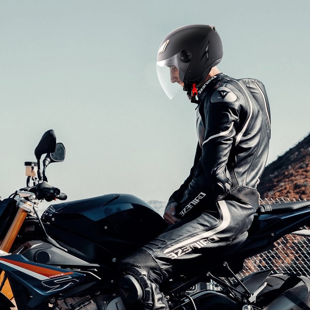 Kask motocrossowy 3/4 z gniazdem Bluetooth