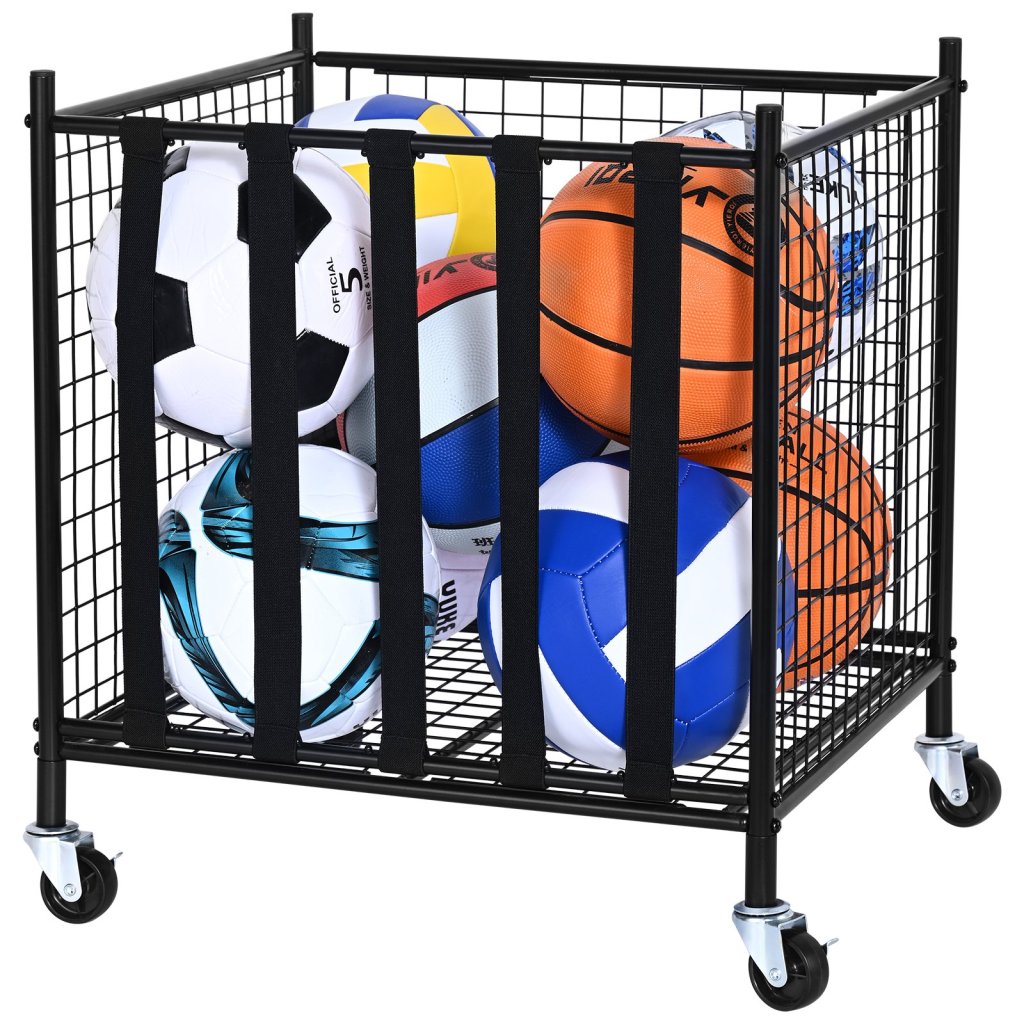 37071_vozik-na-sportovni-mice-s-kolecky--uzamykatelna-basketbalova-klec-s-elastickymi-popruhy--drzak-sportovniho-vybaveni-pro-vnitrni-i-venkovni-pouziti--ocelovy-ulozny-stojan-pro-garaze--hriste--telocvicny-a-skoly
