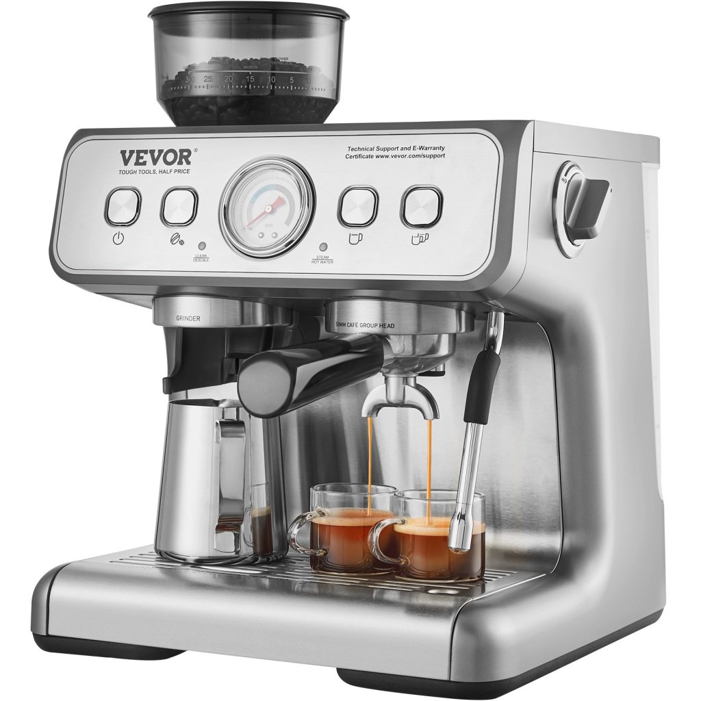 Ekspres do kawy espresso z młynkiem 15 bar, półautomatyczny