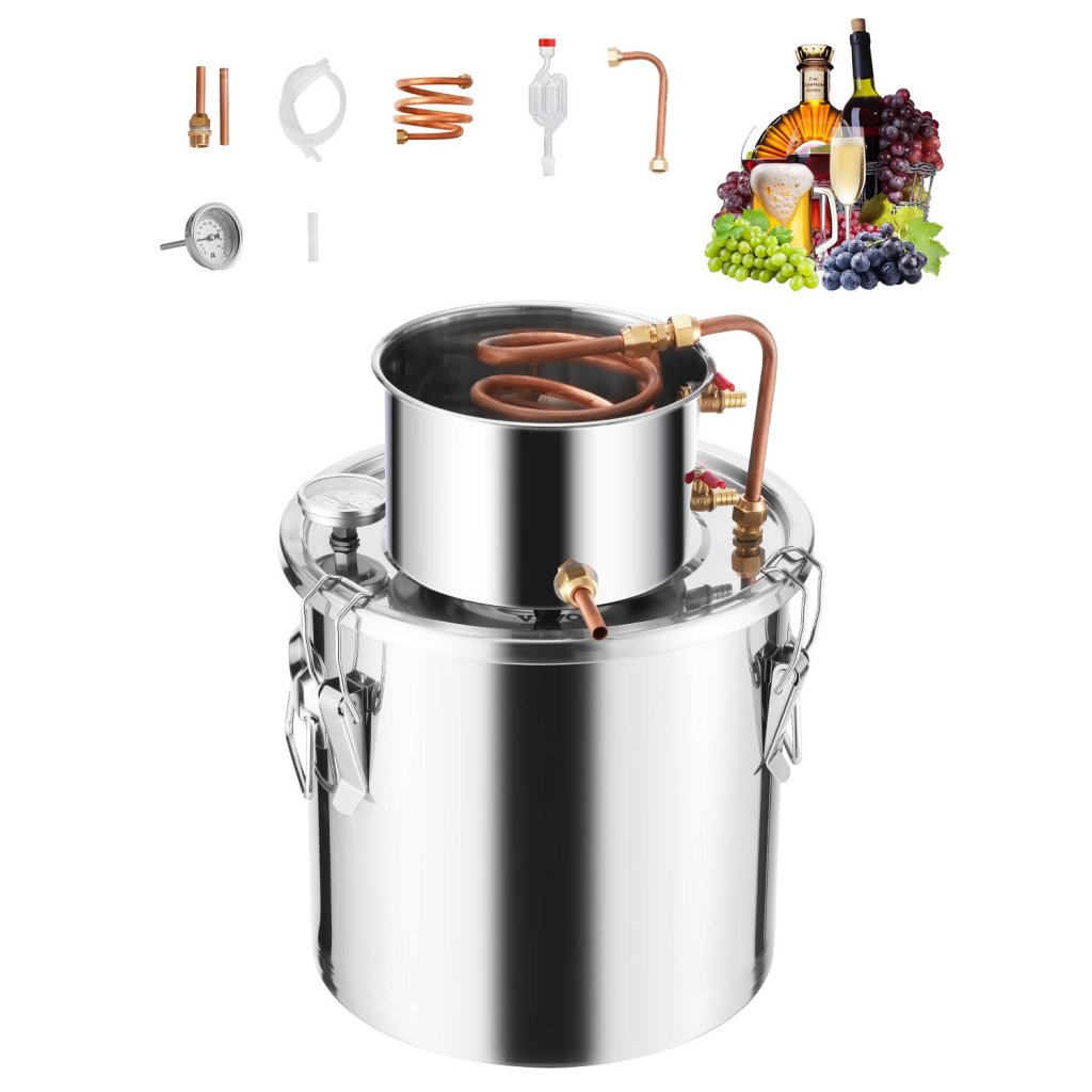 Moonshine Still 5 Gal Woda Alkohol Destylator Zestaw do Parzenia Stal Nierdzewna