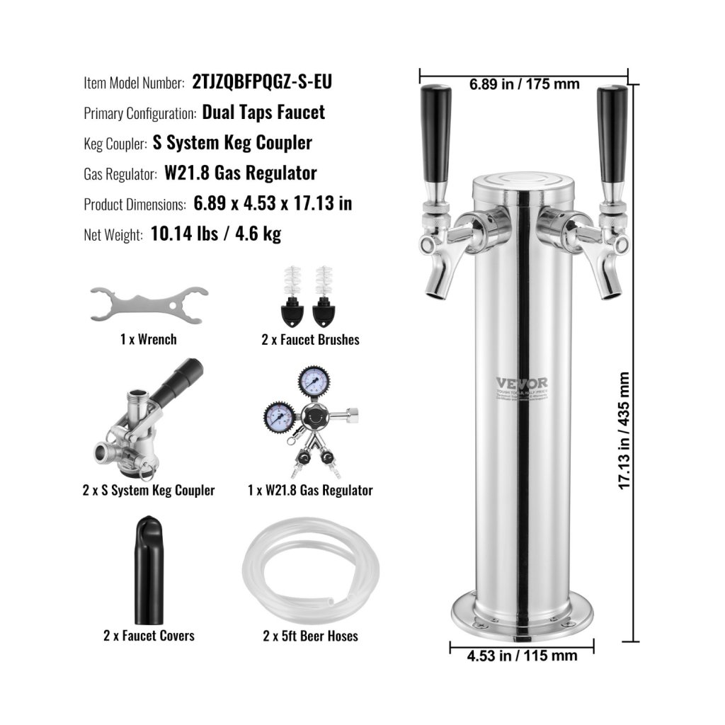 28497-5_kegerator-tower-kit--dual-taps-beer-conversion-kit--nerezovy-sudovy-stojan-na-pivo-s-regulatorem-w21-8-dual-gauge-a-spojkou-s-system-pro-party-home