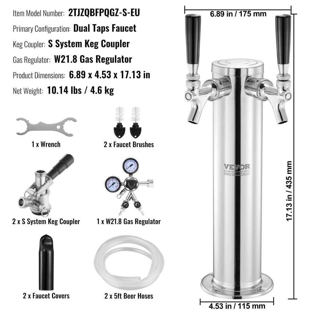 28497-11_kegerator-tower-kit--dual-taps-beer-conversion-kit--nerezovy-sudovy-stojan-na-pivo-s-regulatorem-w21-8-dual-gauge-a-spojkou-s-system-pro-party-home