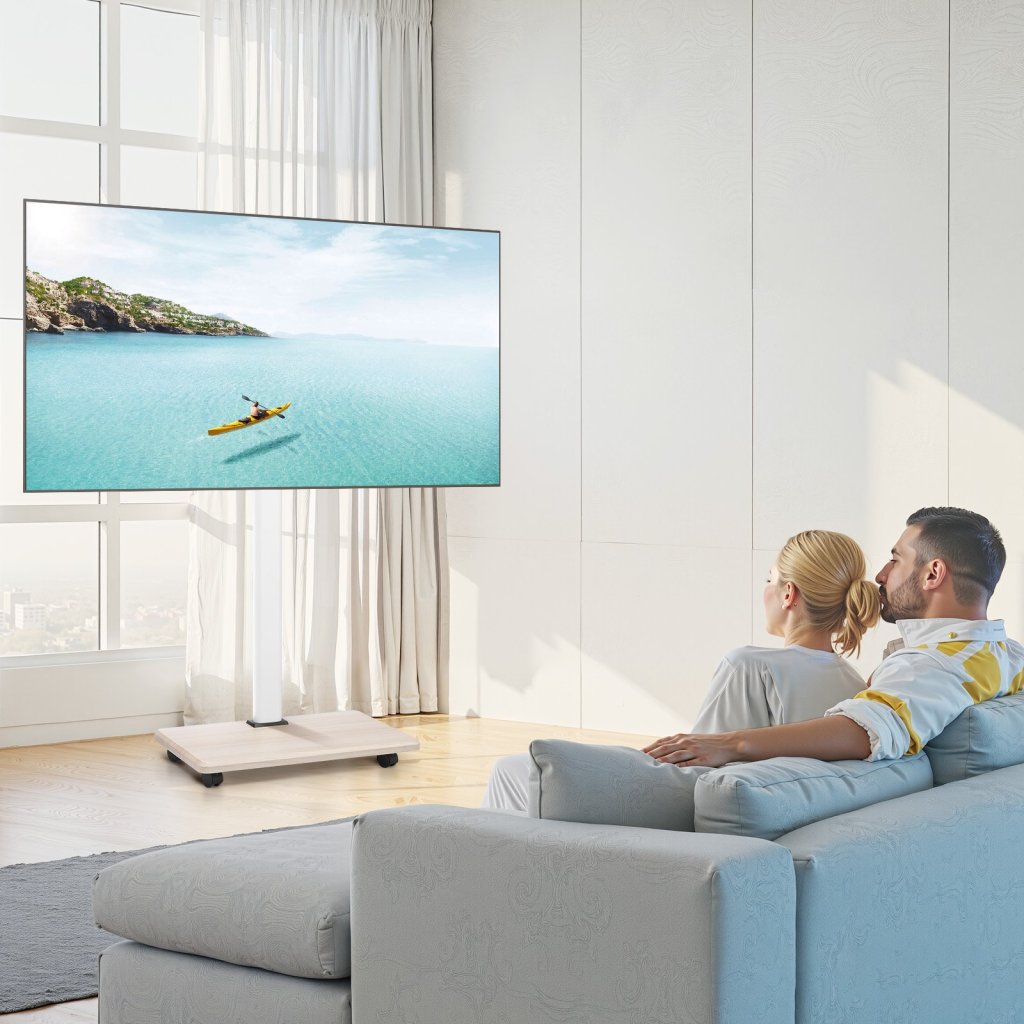 Mobilny stojak pod TV, mobilny wózek pod TV, nośność do 40 kg, do ekranów o przekątnej 32-70 cali