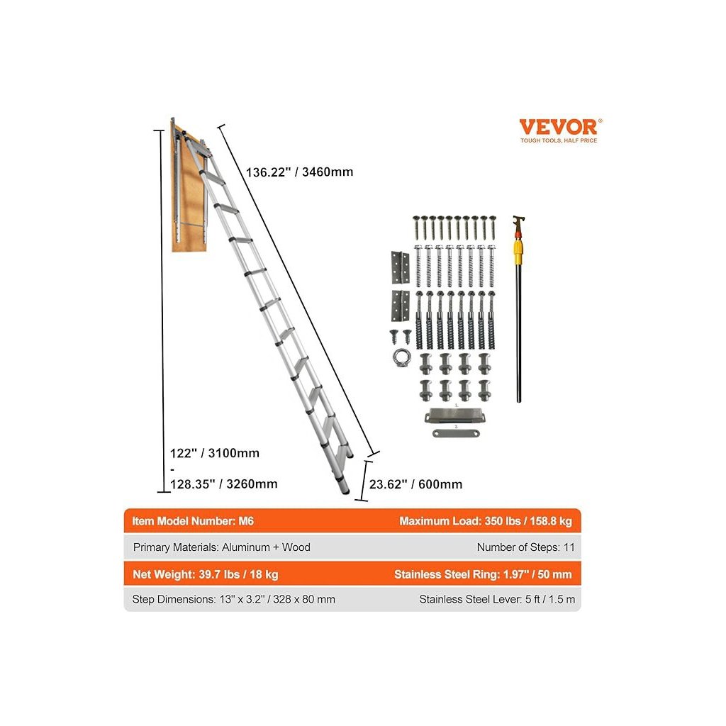 32583-6_teleskopicky-pudni-zebrik--nosnost-156-kg--viceucelovy-hlinikovy-prodluzovaci-prvek-96-9-cm-x-61-3-cm--lehky-a-prenosny--vhodny-pro-vysky-stropu-2-7-3-1-m--pohodlny-pristup-na-pudu