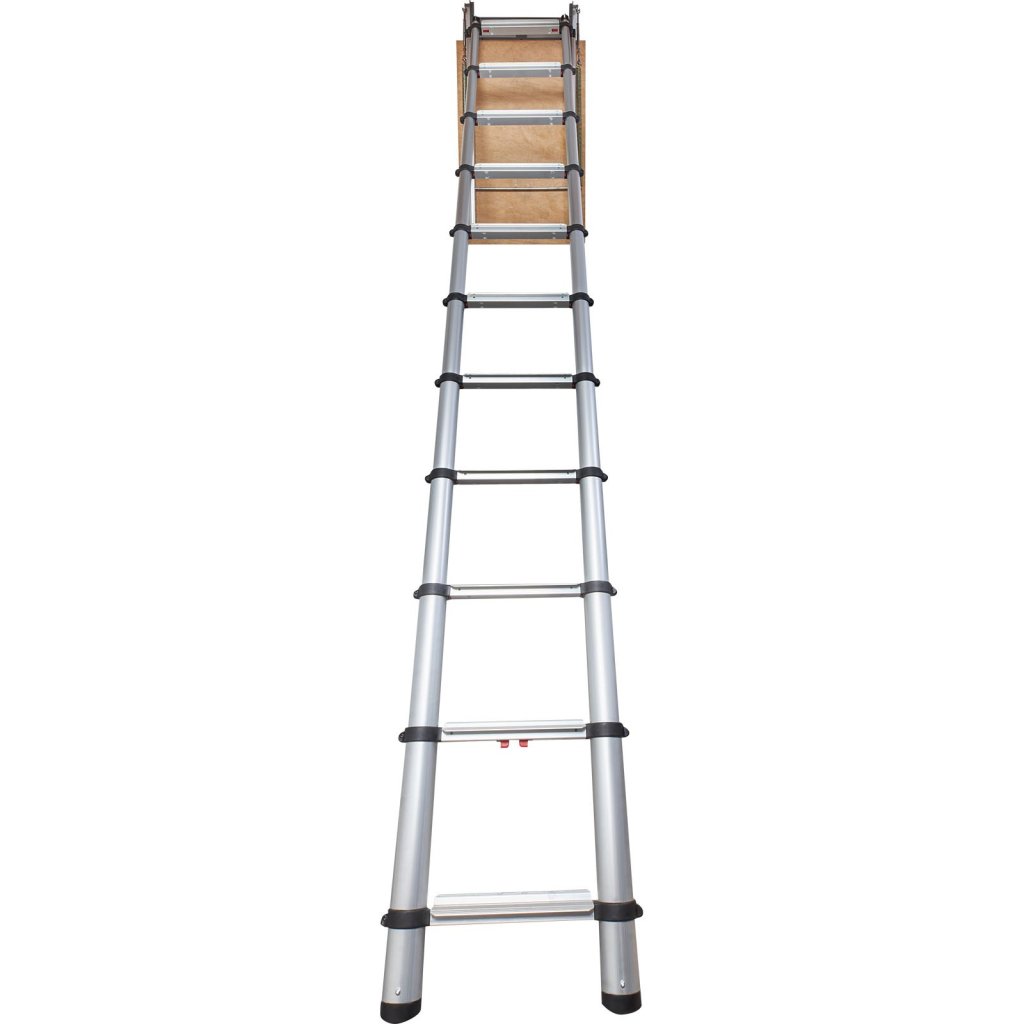 32583-10_teleskopicky-pudni-zebrik--nosnost-156-kg--viceucelovy-hlinikovy-prodluzovaci-prvek-96-9-cm-x-61-3-cm--lehky-a-prenosny--vhodny-pro-vysky-stropu-2-7-3-1-m--pohodlny-pristup-na-pudu