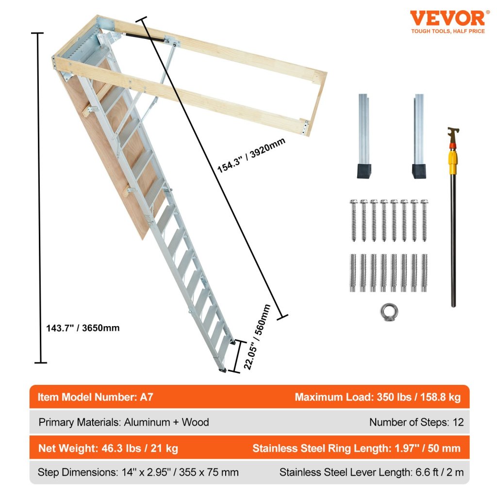 33078-6_skladaci-pudni-zebrik--nosnost-156-kg--viceucelovy-hlinikovy-nastavec-60-5-cm-x-153-cm--lehky-a-prenosny--vhodny-pro-vysky-stropu-2-7-3-6-m--pohodlny-pristup-na-pudu