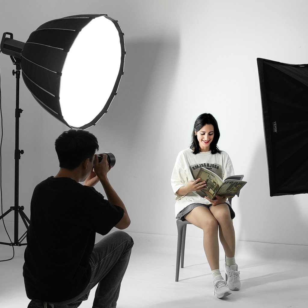 Softbox paraboliczny o średnicy 33 cali, szybki demontaż, szybkie składanie i przenośność