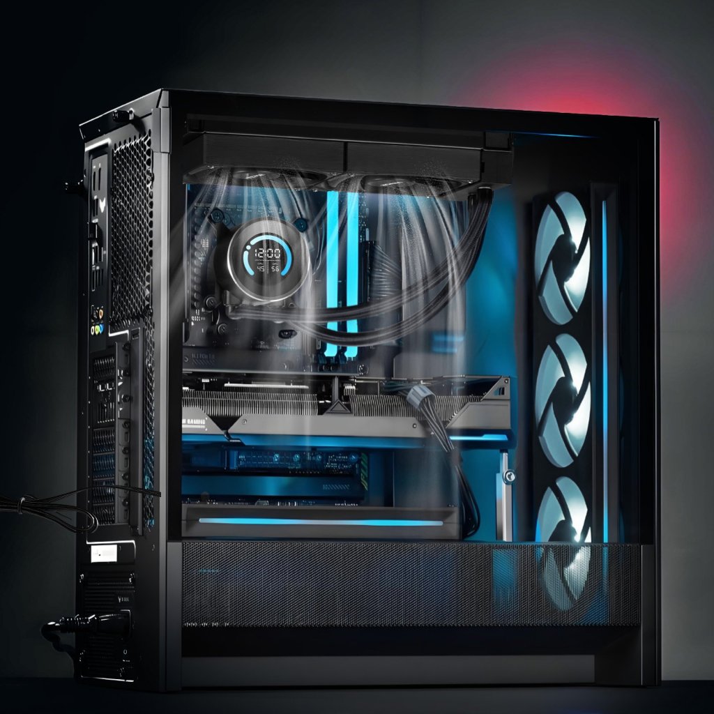 Chłodnica wodna CPU AIO z wentylatorami PWN 120 mm do procesorów Intel AMD