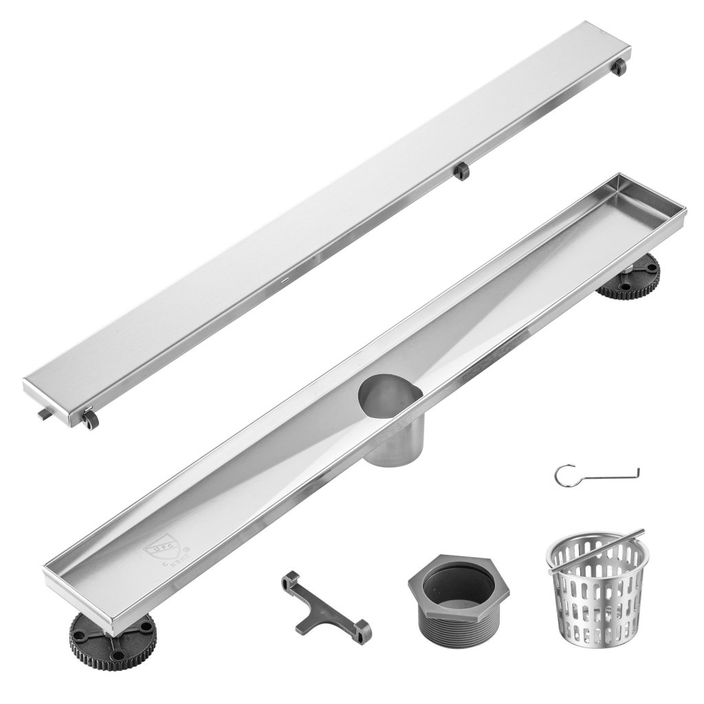 30930_linearni-sprchovy-odtok-610-mm-s-odsazenim-a-krytem-do-dlazdic--obdelnikovy-sprchovy-odtok-z-kartacovane-nerezove-oceli-304--linearni-odtok-s-vyrovnavacimi-nozickami--sitko-na-vlasy-stribrne-barvy