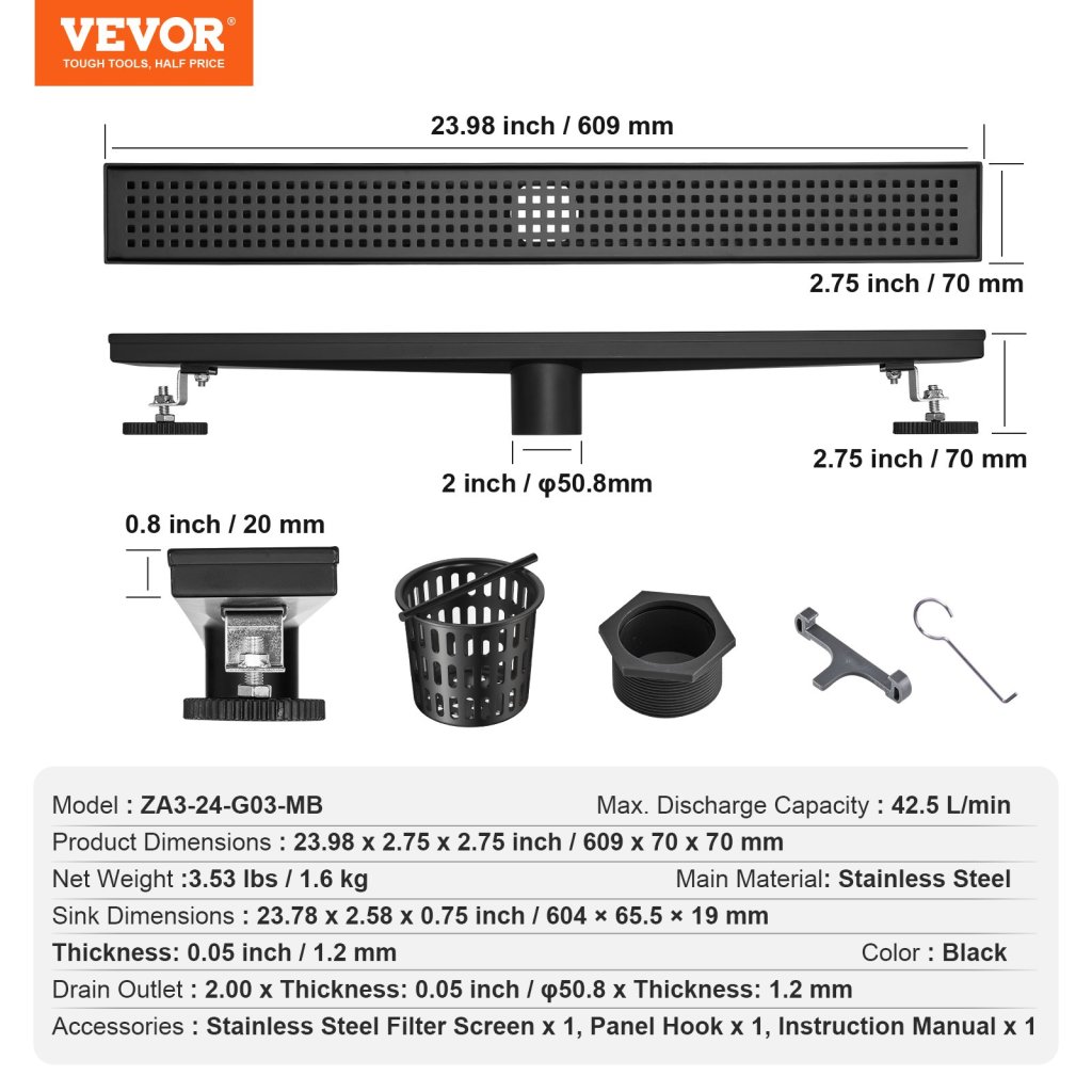 31068-6_linearni-sprchovy-odtok-610-mm-s-rostem-s-ctvercovym-vzorem--obdelnikovy-sprchovy-odtok-z-kartacovane-nerezove-oceli-304--elegantni-linearni-odtok-s-vlasovym-sitkem--matna-cerna