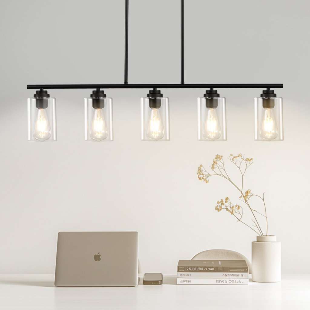 Lampa wisząca do wyspy kuchennej 60W 5 głowic