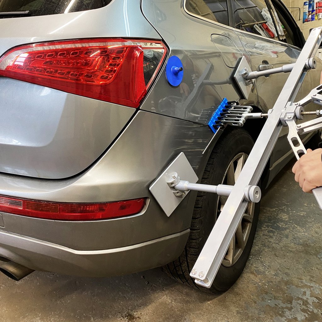 Zestaw dźwigni do usuwania wgnieceń 750 mm, aluminiowo-stalowy, hak 6-szczękowy
