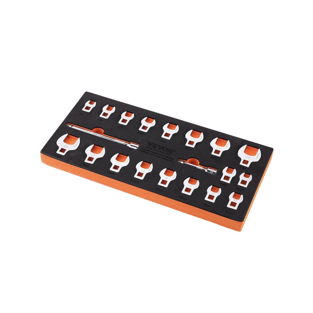 MAIN_28755_sada-crowfoot-wrench--3-8--drive-20dilna-crow-foot-wrench-sada-se-2-prodluzovacimi-listami-a-eva-organizerem-naradi--sae-3-8-7-8--a-metricky-10-22-mm--40cr-material-se-zrcadlovou-chromovanou-povrchovou-upravou