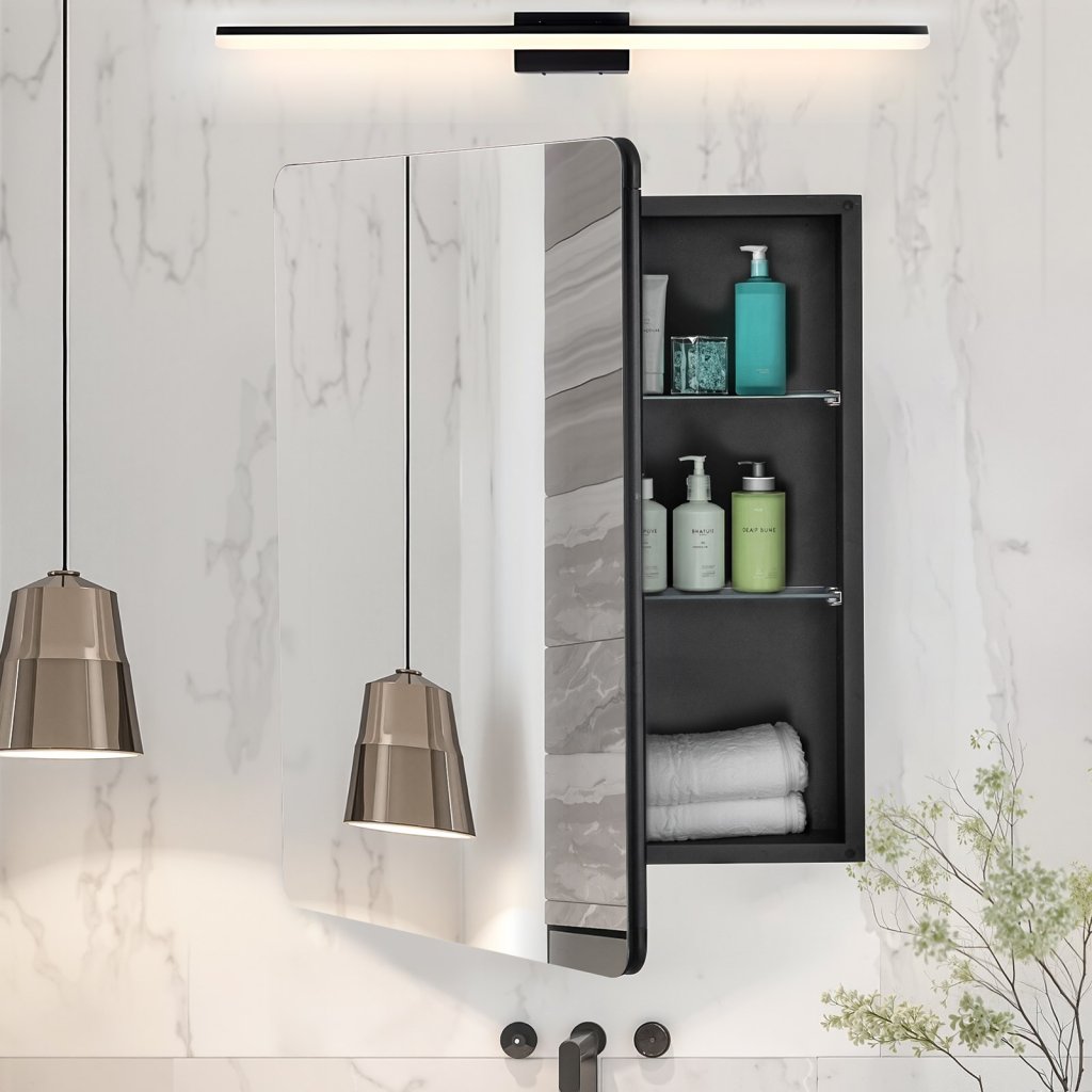 Szafka na leki z lustrem 24" x 30" i regulowanymi półkami