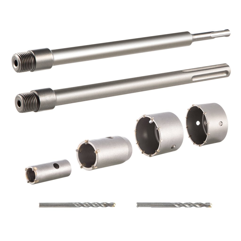 34335-8_sada-derovacich-pil-na-beton--sada-vrtaku-30-40-65-80-100-mm--freza-na-derovani-do-zdi-s-upinanim-sds-plus-nebo-sds-max-s-spojovaci-tyci-11-8--300-mm-pro-cihly--beton--cement--kamennou-zed--zdivo--dlazdice