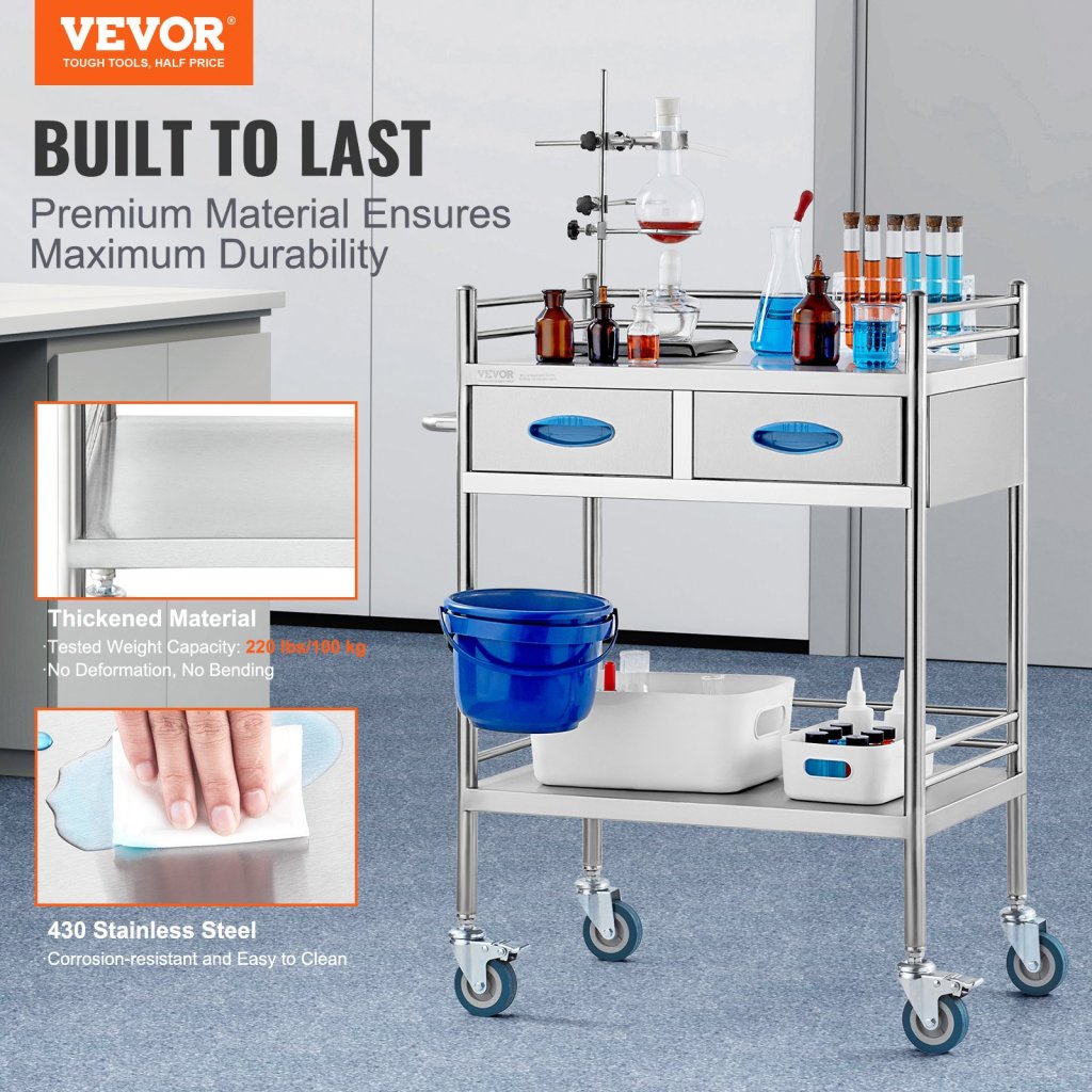 29424-13_laboratorni-servirovaci-vozik--2vrstvy-pojizdny-vozik-z-nerezove-oceli--lekarsky-vozik-se-dvema-zasuvkami--stomatologicky-vozik-s-uzamykatelnymi-kolecky-a-kbelikem--pro-pouziti-v-laboratori--nemocnici--zubari
