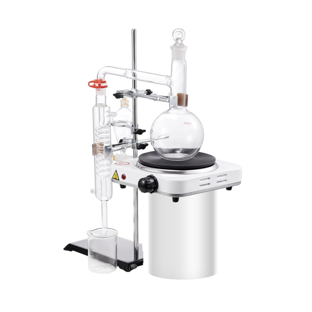 29472_sada-na-destilaci-esencialniho-oleje--500-ml-destilacni-pristroj--3-3-sada-na-destilaci-skla-boro-lab-s-1000w-topnou-deskou-a-24--40-spoji--sada-33-kusu