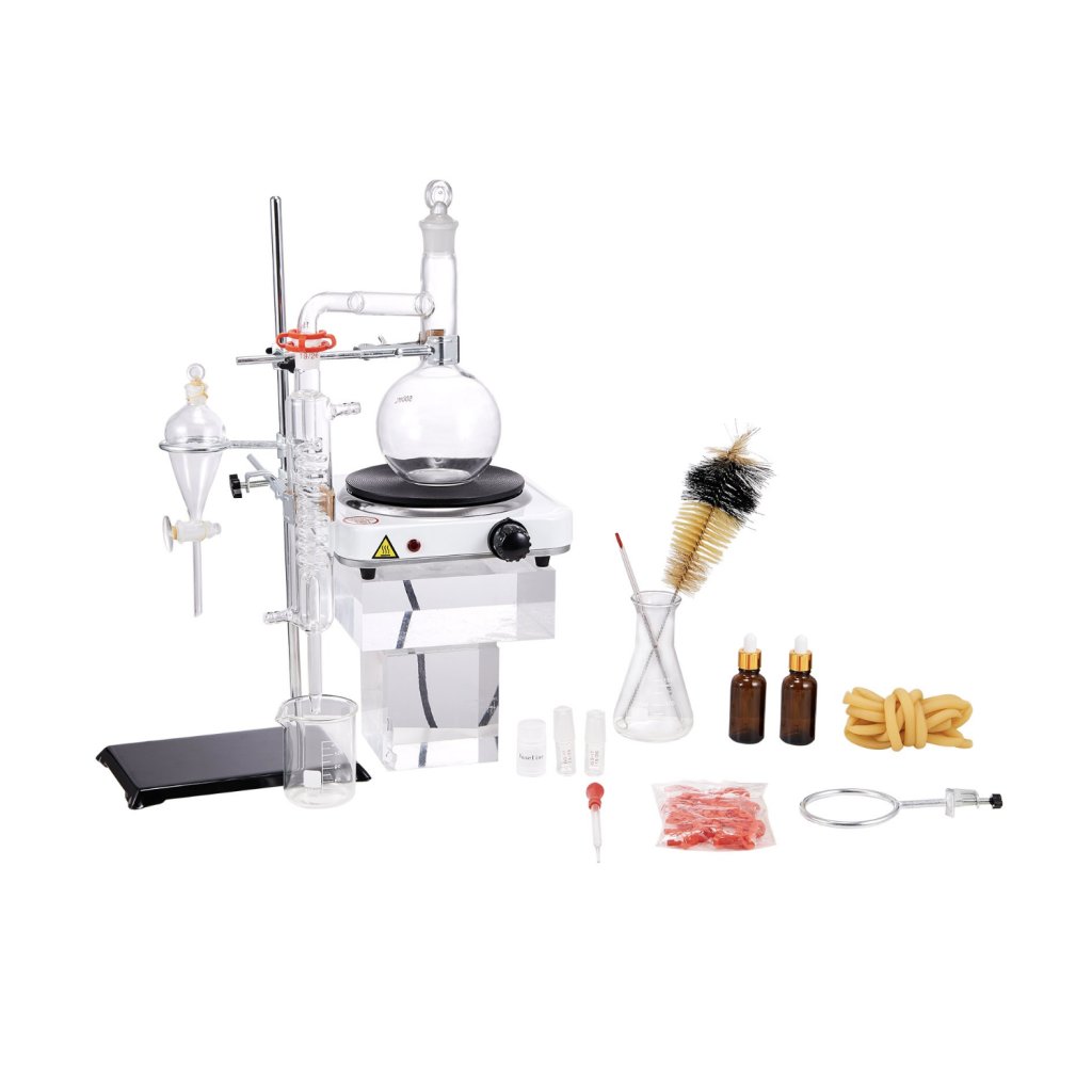 29472-3_sada-na-destilaci-esencialniho-oleje--500-ml-destilacni-pristroj--3-3-sada-na-destilaci-skla-boro-lab-s-1000w-topnou-deskou-a-24--40-spoji--sada-33-kusu