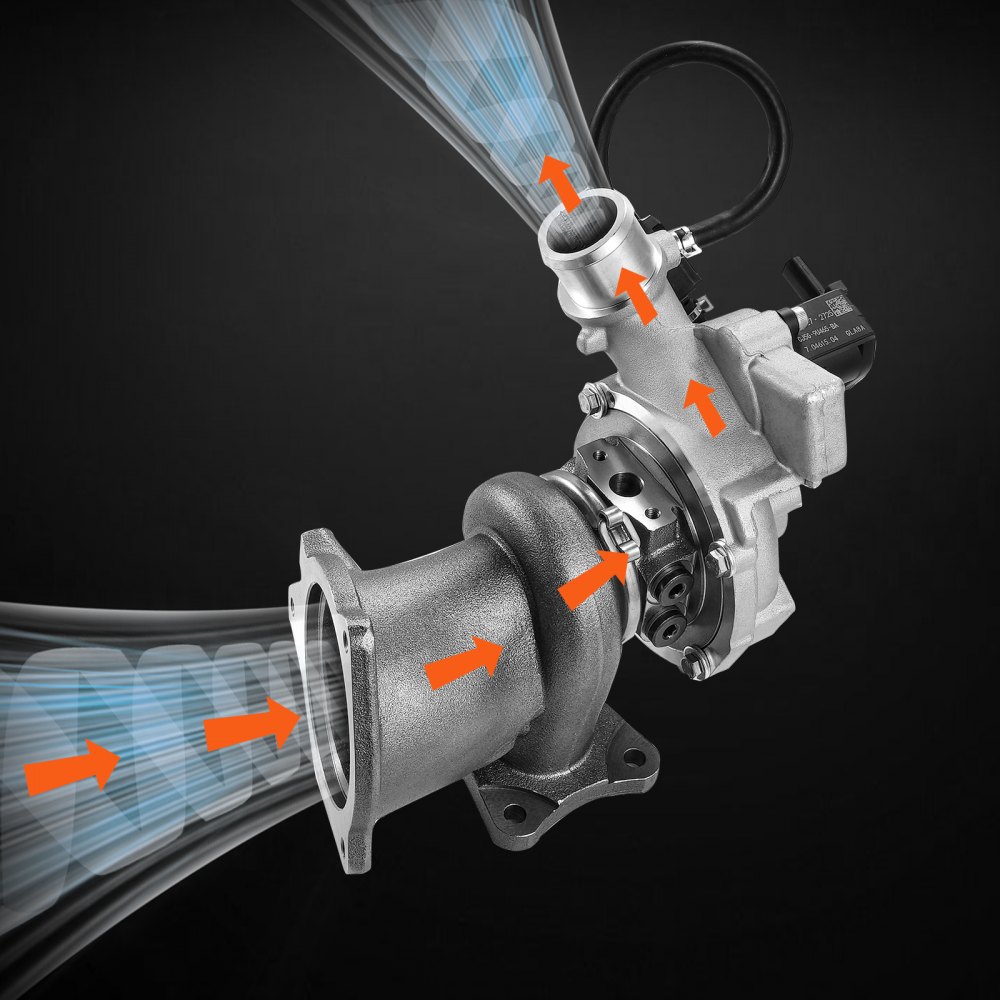 Turbófeltöltő Ford Escape 2013-2016 tömítéskészlettel, Turbófeltöltő csere Fusion 2013-2014 Fiesta Transit autómotorokhoz, Kompatibilis a 54399700144 CJ5G6K682DA Vahaha modellel
