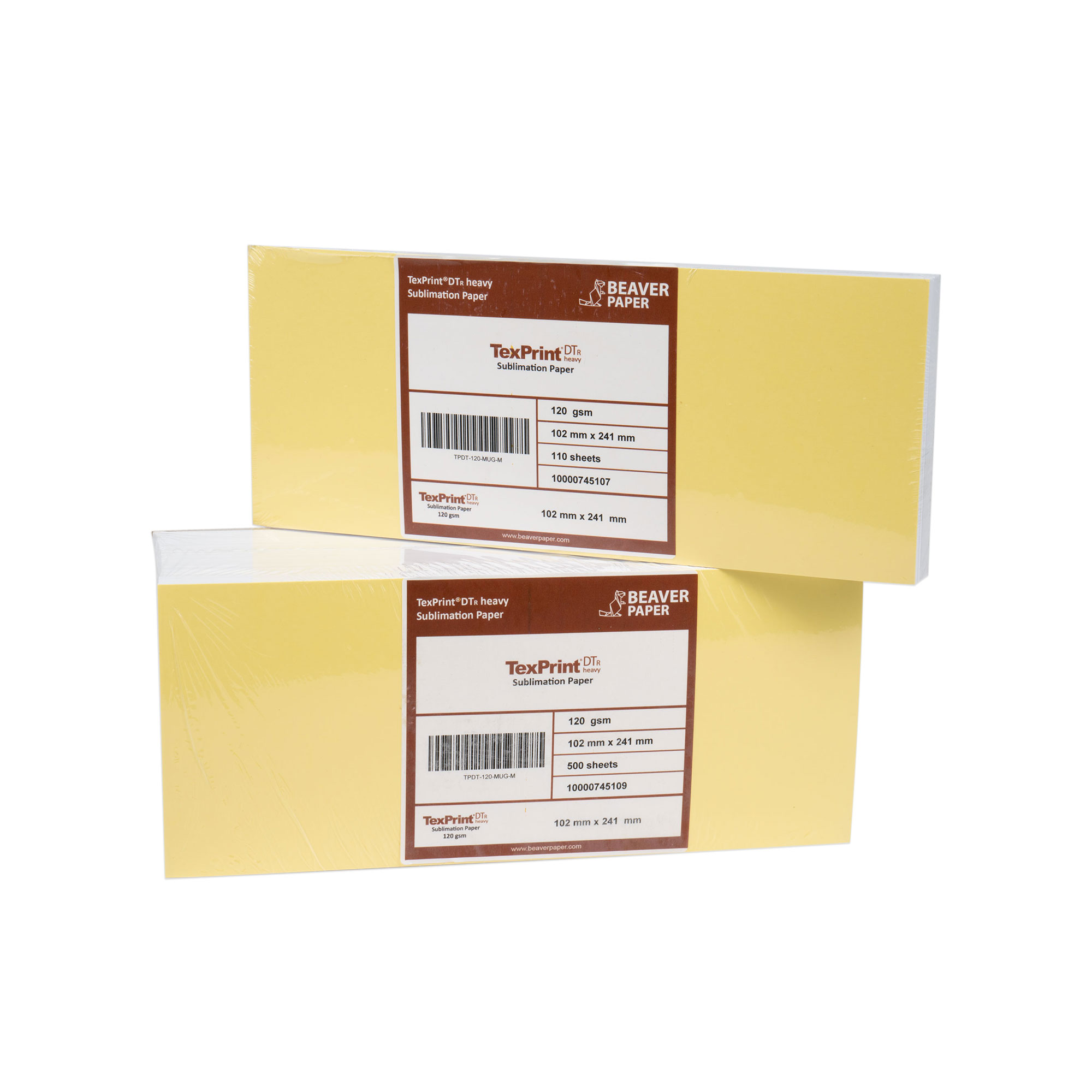 TexPrint® DT Heavy 120 g/m², sublimační papír na hrnky, rozměr 102 x 241 mm