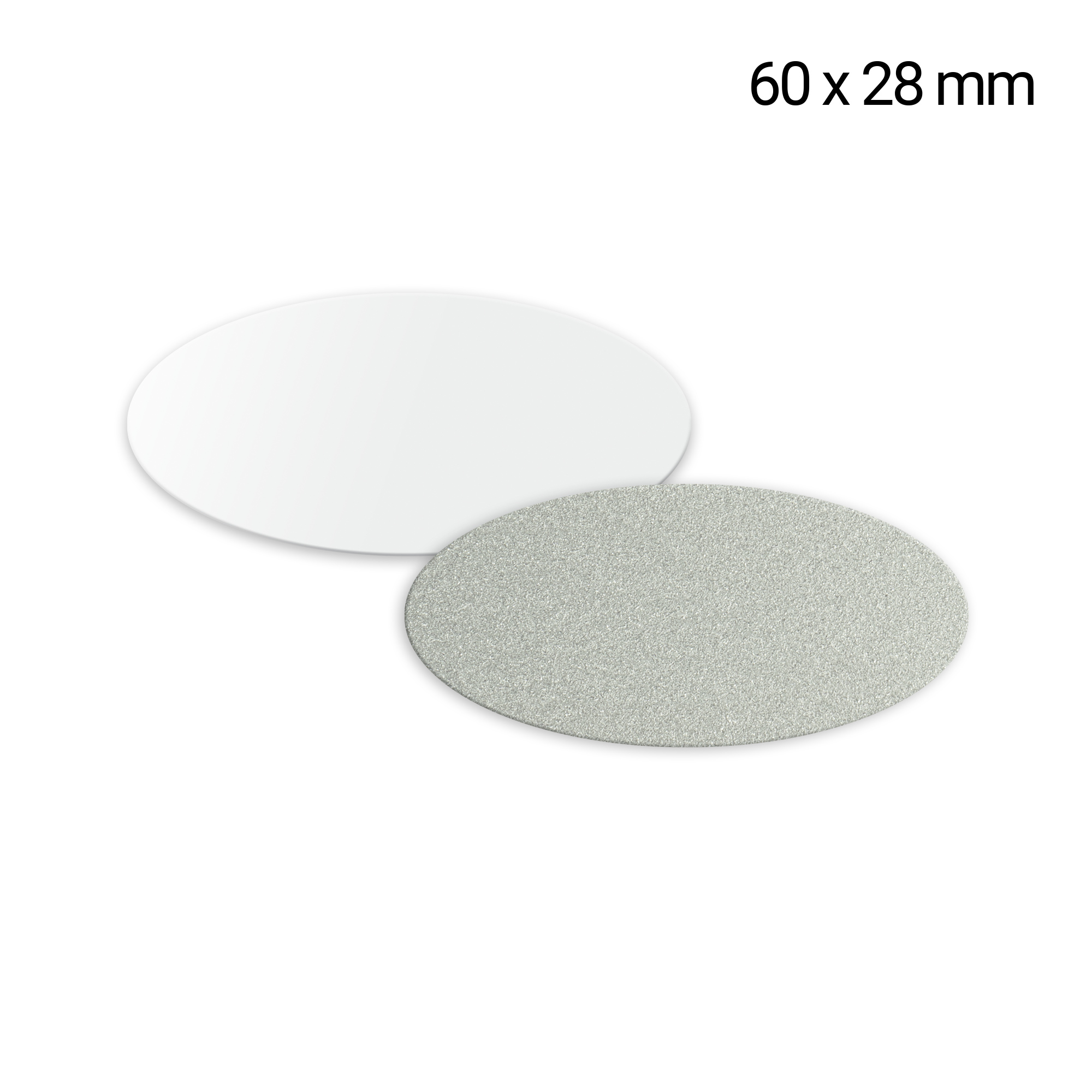 Identyfikator aluminiowy 28 x 60 mm, grubość 0,5 mm, owalny, różne kolory