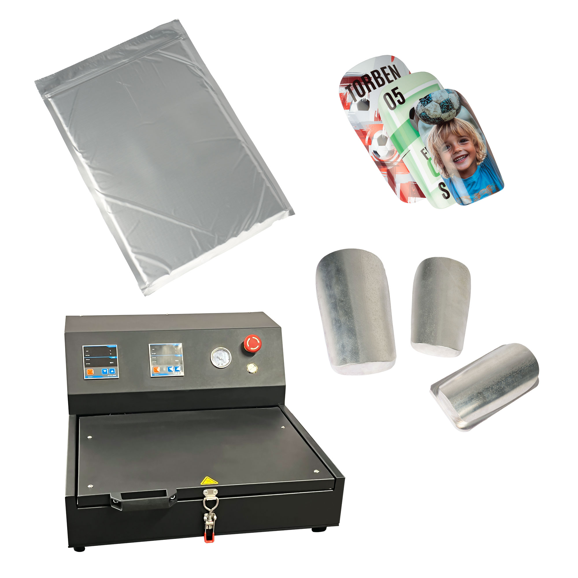 Zestaw startowy „Ochraniacze na piszczele 3D” składający się z: