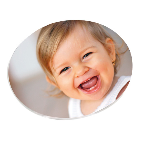 UNISUB Magnet na chladničku okrúhly Ø 63 mm, hrúbka 2 mm, jednostranne potlačiteľný, lesklá biela, 50 ks/kartón