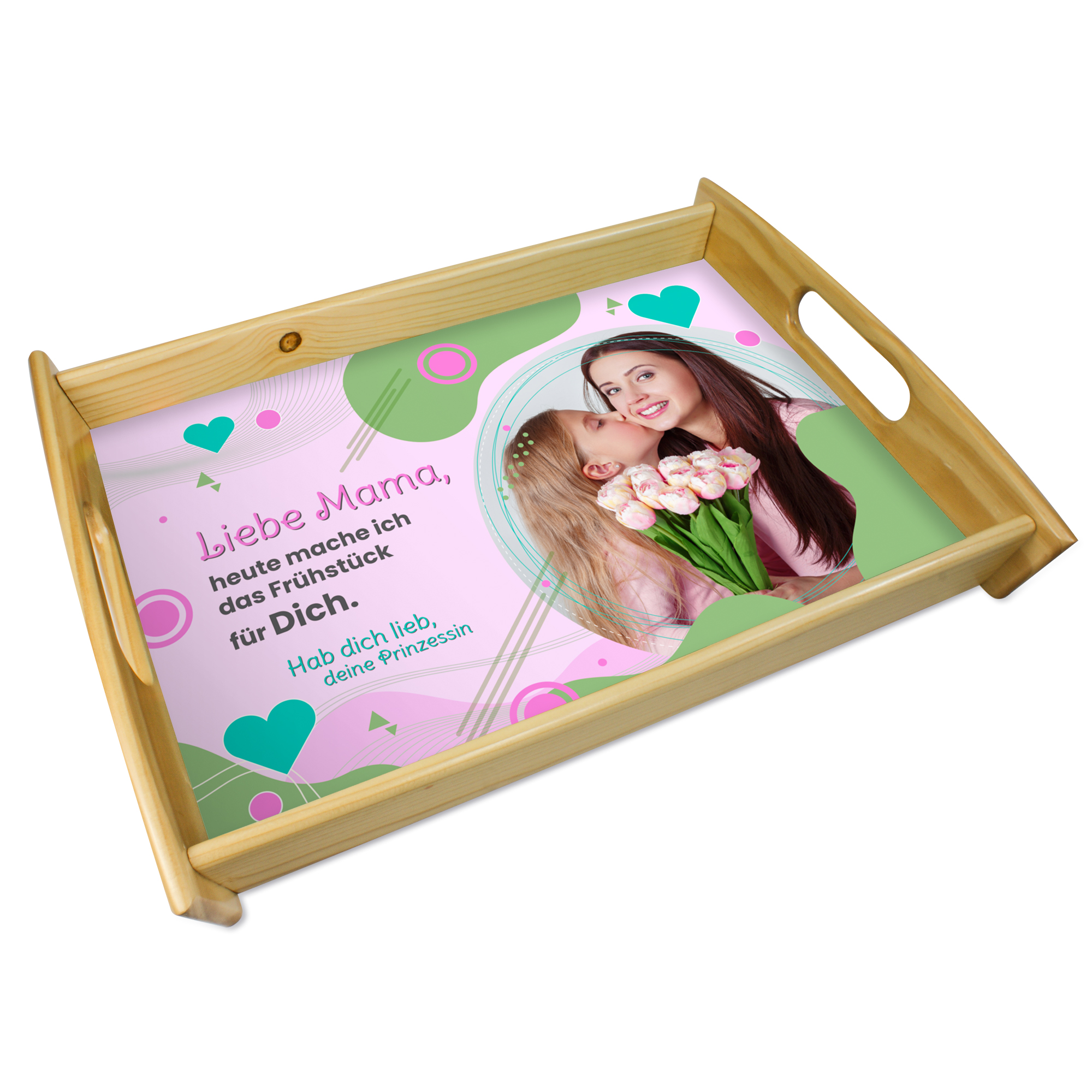 Drevený podnos Sublistar®, vnútorný rozmer 410 x 280 mm, farba prírodná