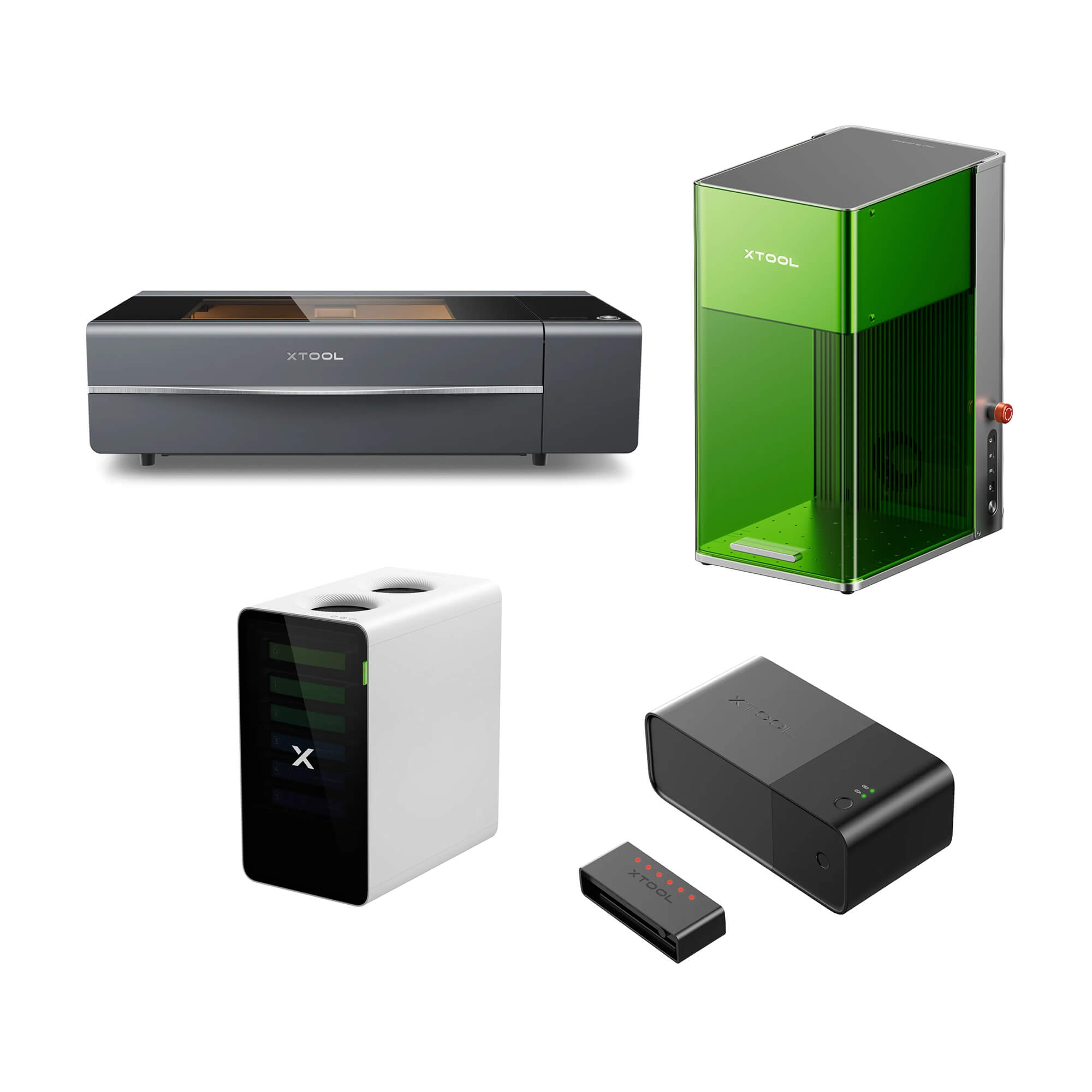 xTool BUSINESS DUO, složený z: P2S a F1 Ultra